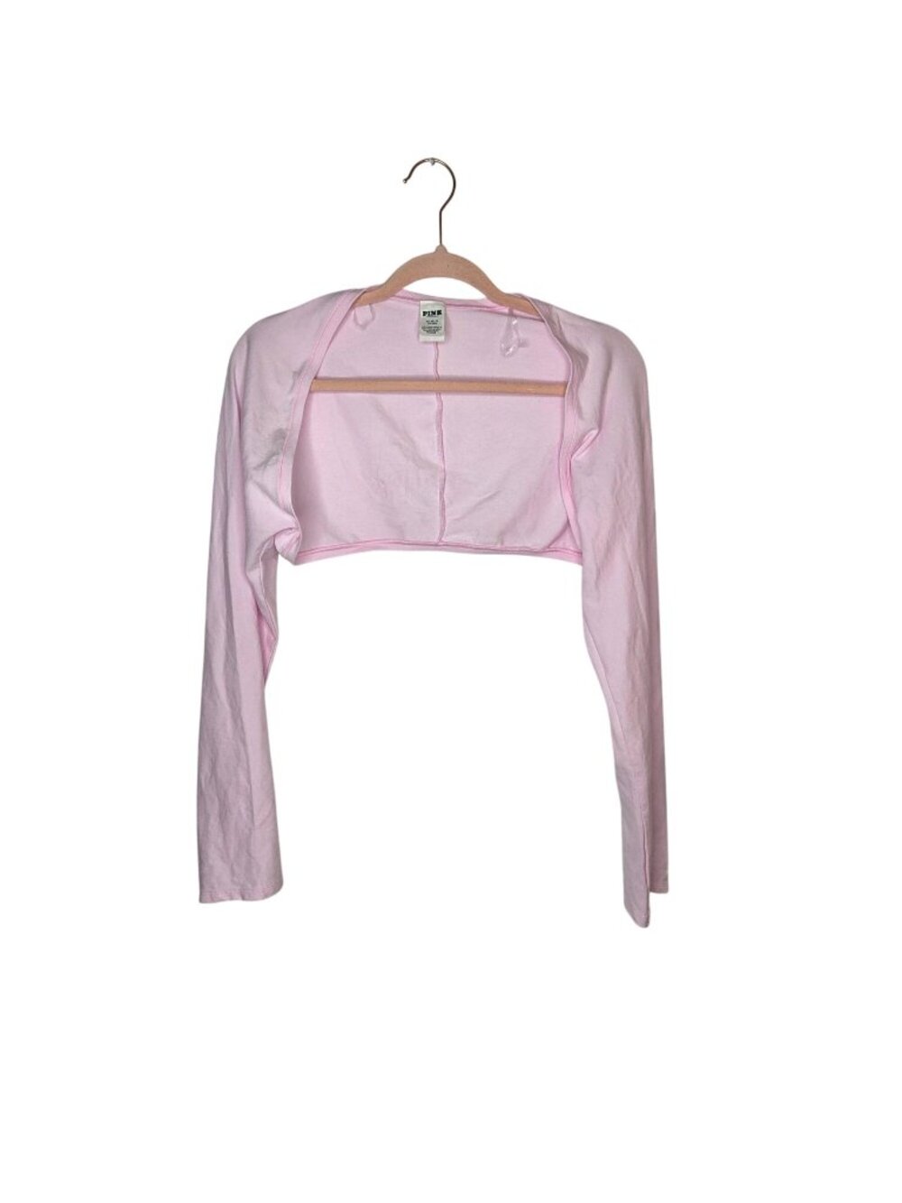 Victoria's Secret PINK Light Pink Ballerina Long Sleeve Cropped Shrug XL
